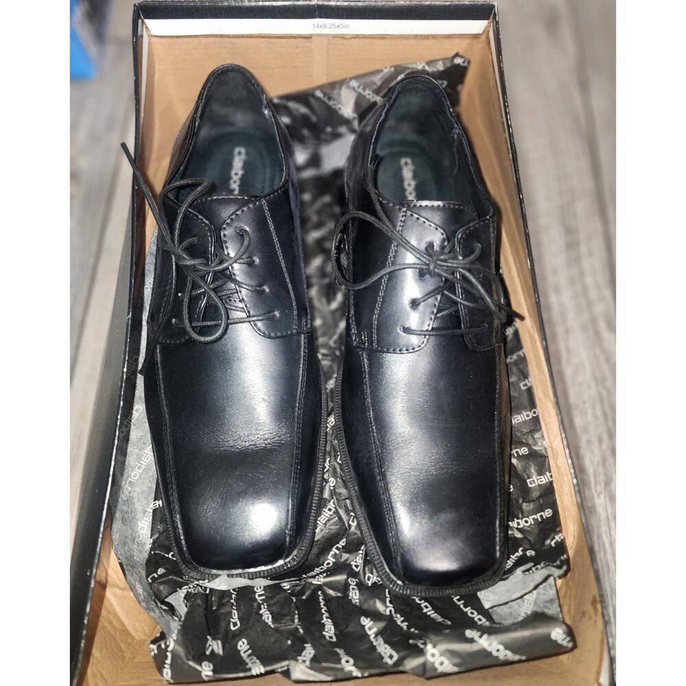 Claiborne Manta Black Leather Oxford Lace-Up Dress Shoes Men’s 8.5 M